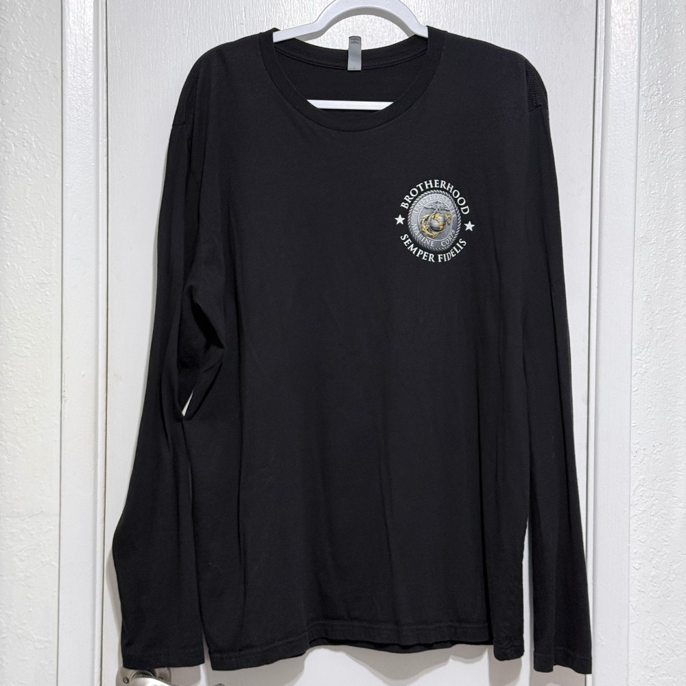 Next Level USMC Marine Corps Brotherhood Semper Fidelis Long Sleeve Shirt XXL